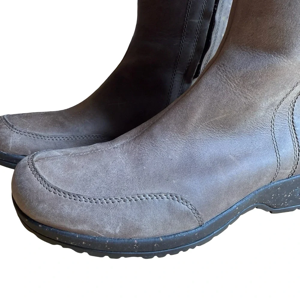 Teva Capistrano Oiled Leather Brown Side Zip Mid Calf Boots Winter Waterproof 7